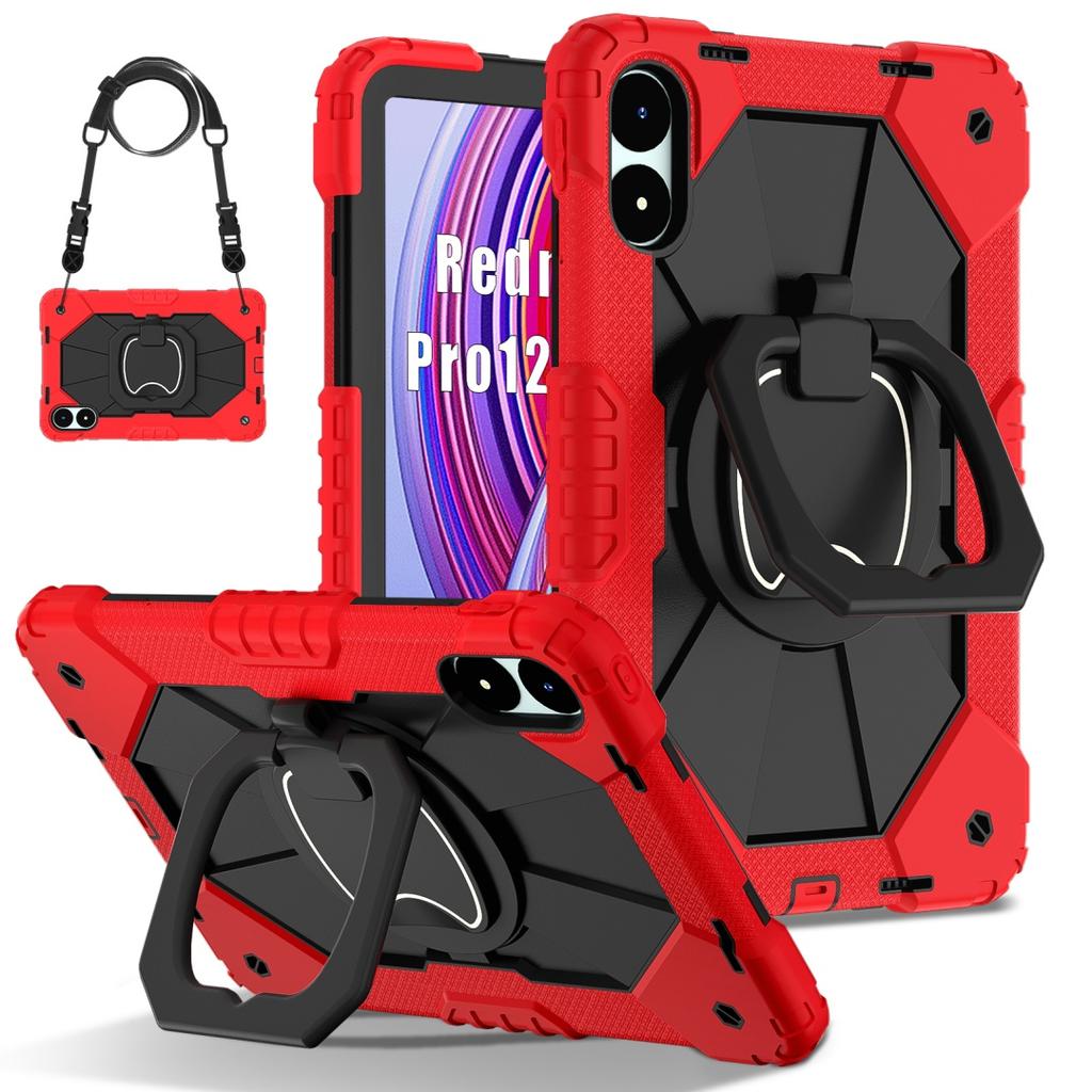 For Xiaomi Poco Pad.360° Rotating Grip Heavy Duty Protection Stand TPU+PC 3in1 Anti-knock Shockproof Tablets PC Case