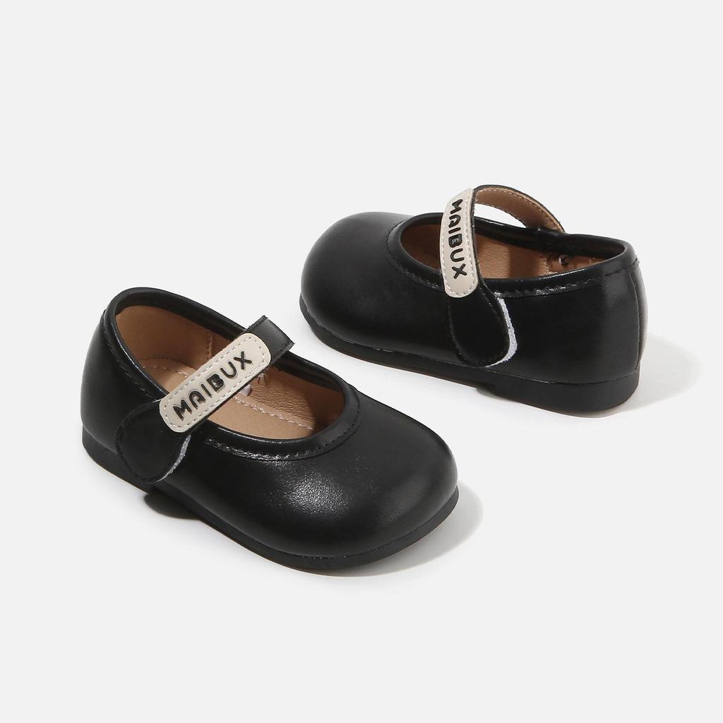 Spring 2026 Girl's First Steps Soft Sole Leather Shoes, Korean Style Fashion Princess Shoes.