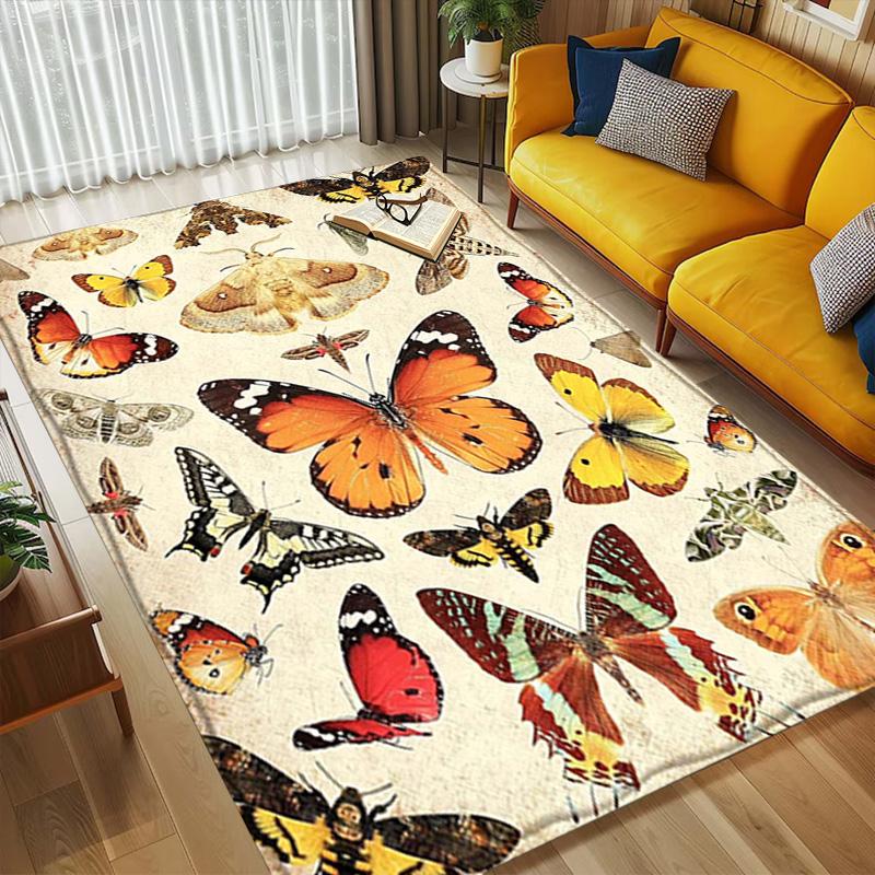 Butterfly Art Living Room Nonslip Area Rug Soft Carpet For Bedroom Game Playroom Sofa Office Home Decor Doormat Christmas Gift C9261170
