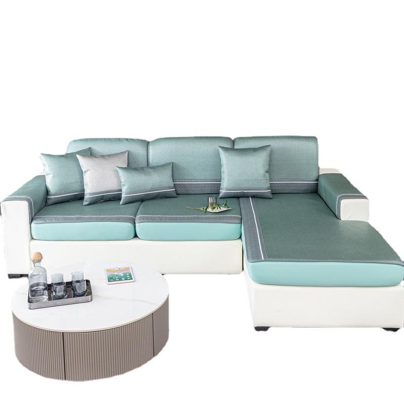 Эластичный чехол для дивана Cool Ice Silk, всеобъемлющая комбинация, универсальный ленивый противоскользящий чехол для дивана, летний чехол из ткани