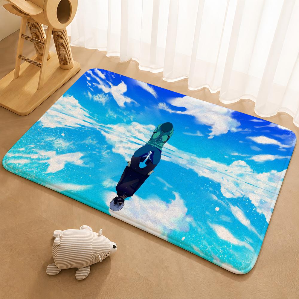 Tokyo Ghoul Floor Mat Floor Mat Soft Flannel Non-Slip Door Rug for Living Room