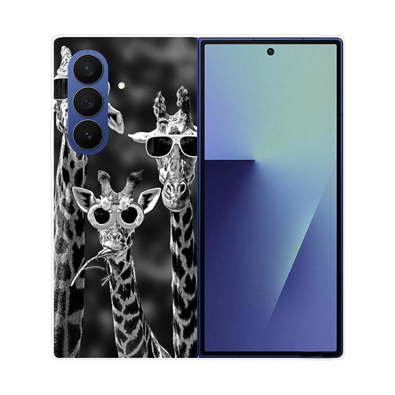 Прозрачный складной чехол для телефона Samsung Galaxy Z Fold 6 7 Прозрачная ударопрочная жесткая крышка из ПК для Samsung Z Fold7 Fold6 Чехол Capa