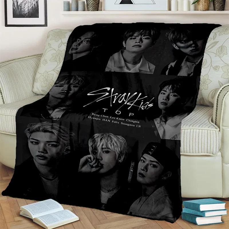 3D Kpop Stray Kids Корейское одеяло с певицей, мягкое одеяло для дома, спальни, кровати, дивана, пикника, путешествия, офиса, чехол для отдыха, детское одеяло