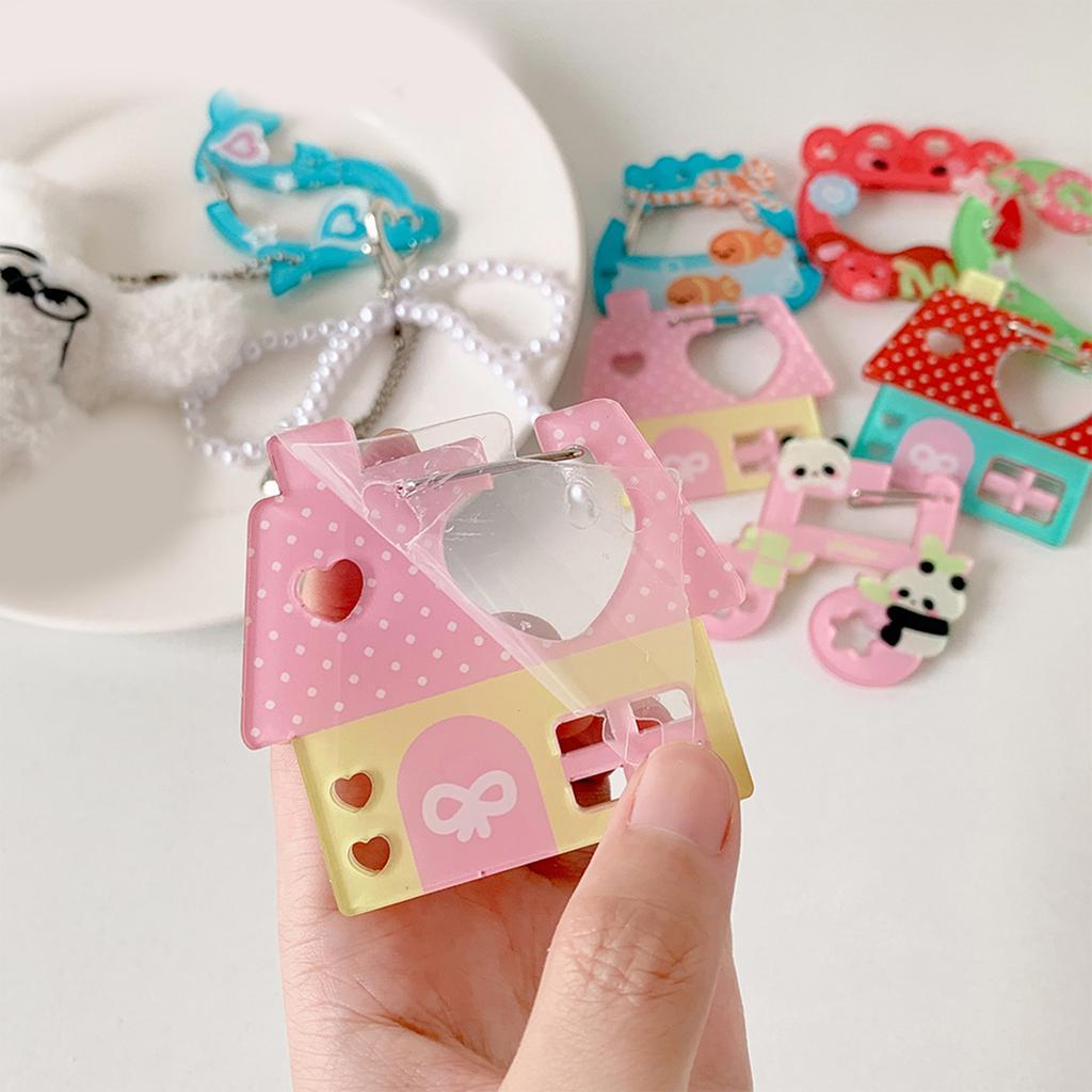 Practical Acrylic Carabiner Keychain For Backpacks HandbagsLightweight Decorative Accessory For Students And Office Use