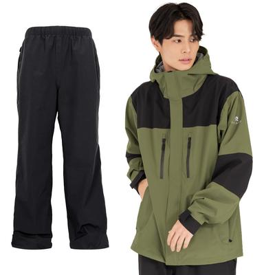 NNOUM Rainwear Верхний и нижний дождевик для горного дождя AMERAKU NN25NSRA06M Комплект, Профессионалы, Мужской, Женский, Велосипед, Плащ, Гольф,