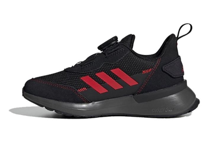 adidas Rapidarun Boa Амортизация Низкие Детские Беговые Кроссовки Черно-Красные Для Детей Возрастом 3 7 Лет FU7314