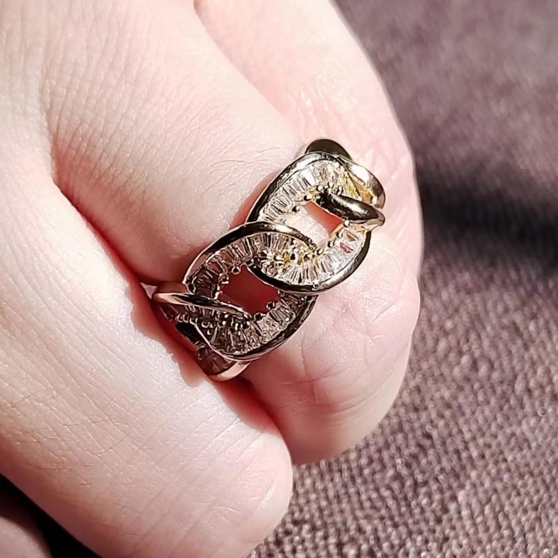 Классические кольца с цирконием золотого цвета для женщин, модные открытые регулируемые кольца, изысканные ювелирные аксессуары для свадьбы, помолвки и вечеринки