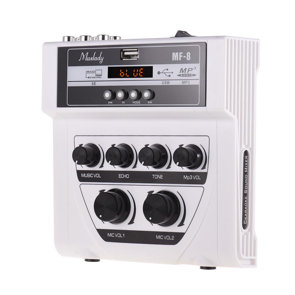 Muslady MF-8 Мини-караоке Звуковой аудиомикшер Стерео-эхо-микшеры Двойной
