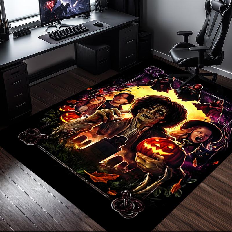 Pocus Halloween Magic Rug Office Carpet Non-Slip Mat, Chair Rug Floor Covering for Gaming, Bedroom, Living Room , Home Decor Christmas Gift