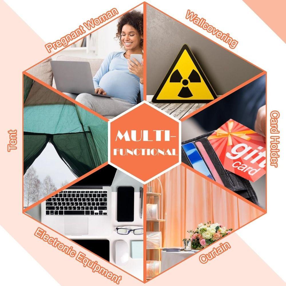 New 1.1x1Meter RFID Shielding Block Gold Copper Polyester WiFi/RF Anti-Radiation Cloth Conductive Copper Fabric