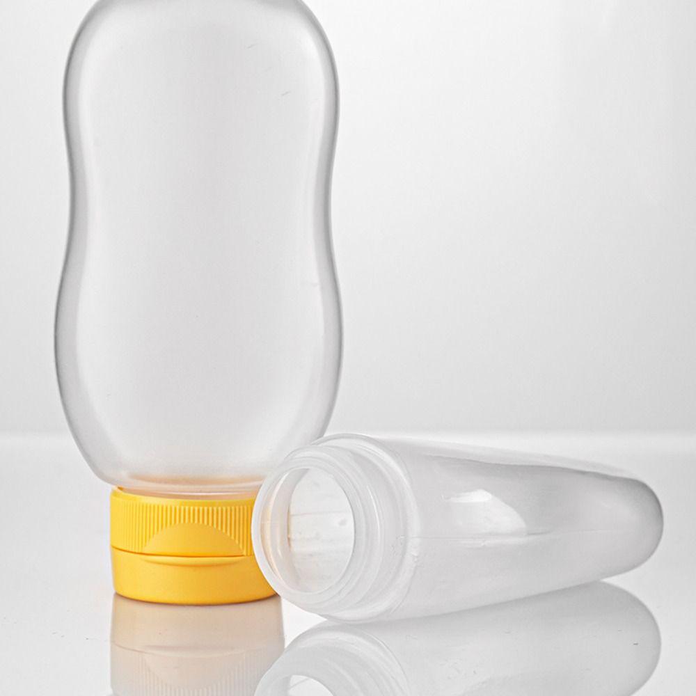 PP Honey Bottle with Silicone Lid Honey Jar Portable Syrup Jar