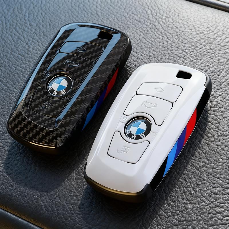 Carbon Fibre ABS Car Smart Remote Key Case Cover Shell 3 Buttons For BMW F30 F20 M3 M5 F10 F18 F22 F01 X3 X4 F06 F02 Accessories NI6
