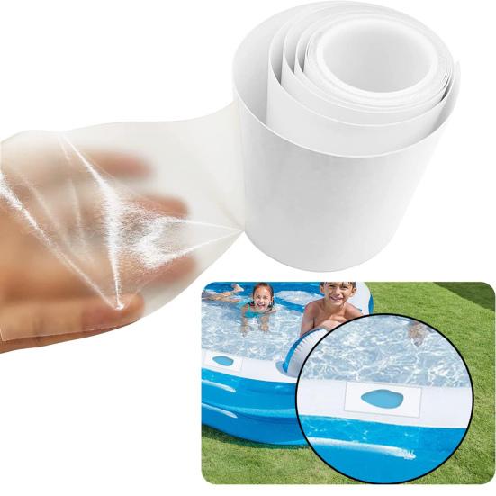 1 Roll Repair Patches Kit High Viscosity Waterproof Transparent TPU Tape Professional Repairing Self-Adhesive Patches for Inflatable Toy Swim