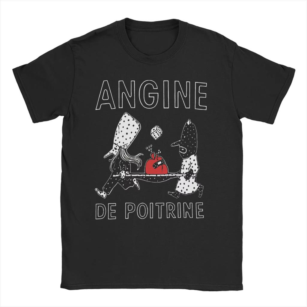 Печатная футболка с принтом Angine De Poitrine Rock Band для унисекс, летняя хлопковая футболка с коротким рукавом