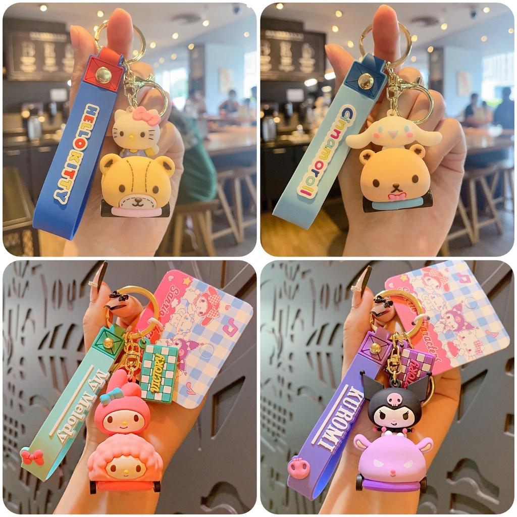 Милый мультяшный Sanrio Брелок для ключей автомобиля Подвеска для сумки Креативное украшение для автомобилей Карточка с тигром Jg-1083
