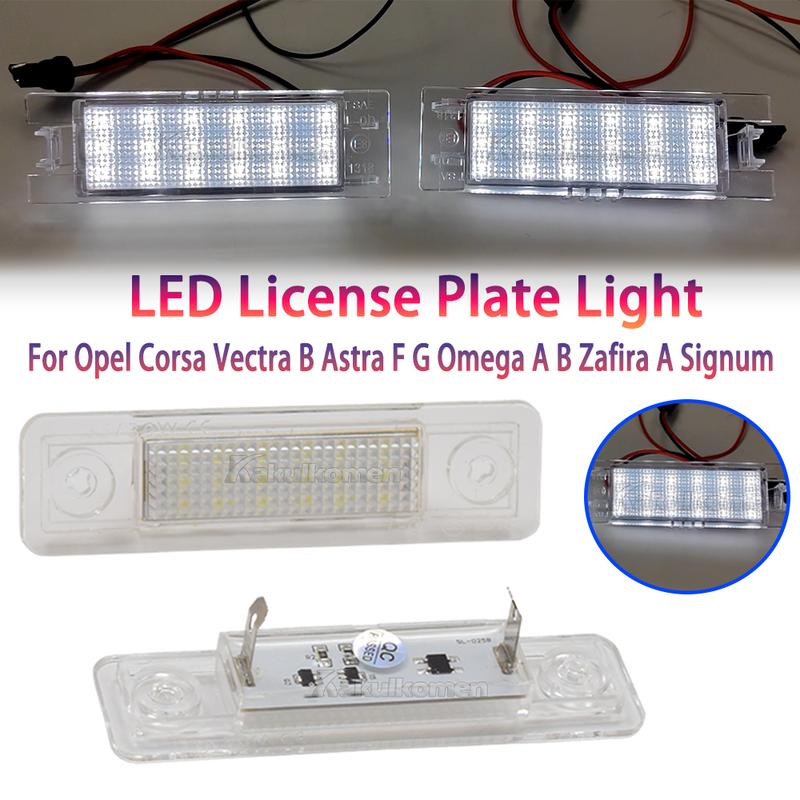 LED No Error Canbus Car License Plate Light Number Auto Lamp For Opel Astra F Corsa B Omega B Vectra B Zafira A Signum Buick