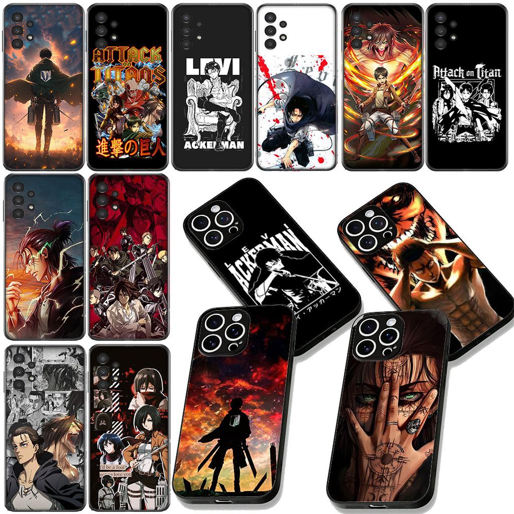 Атака Титанов Эрен Йегер Леви Чехол для Samsung Galaxy A06 A05 A14 A50 A51 A52 A12 A13 A23 A70 A07 A25 A26 A72 A56