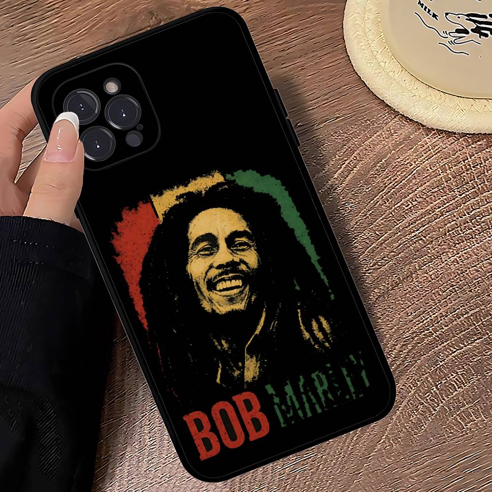 Чехол для телефона Bob Marley Rasta Lion Для IPhone 16 15 14 13 12 11 17 Pro Max Простота Задняя сторона ТПУ Мягкий чехол