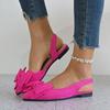 Summer Butterfly-knot Closed Toe Women's Sandals 2025 New Fashion Plus Size Slip-on Light Comfortable Flat Sandals