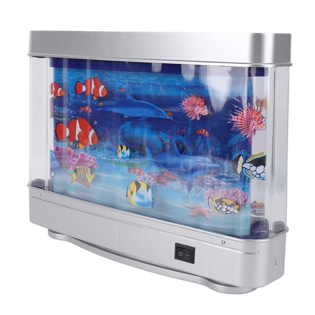 Искусственный аквариум декоративный светильник реалистичный белый свет аквариум настольная лампа ночник с подвижным