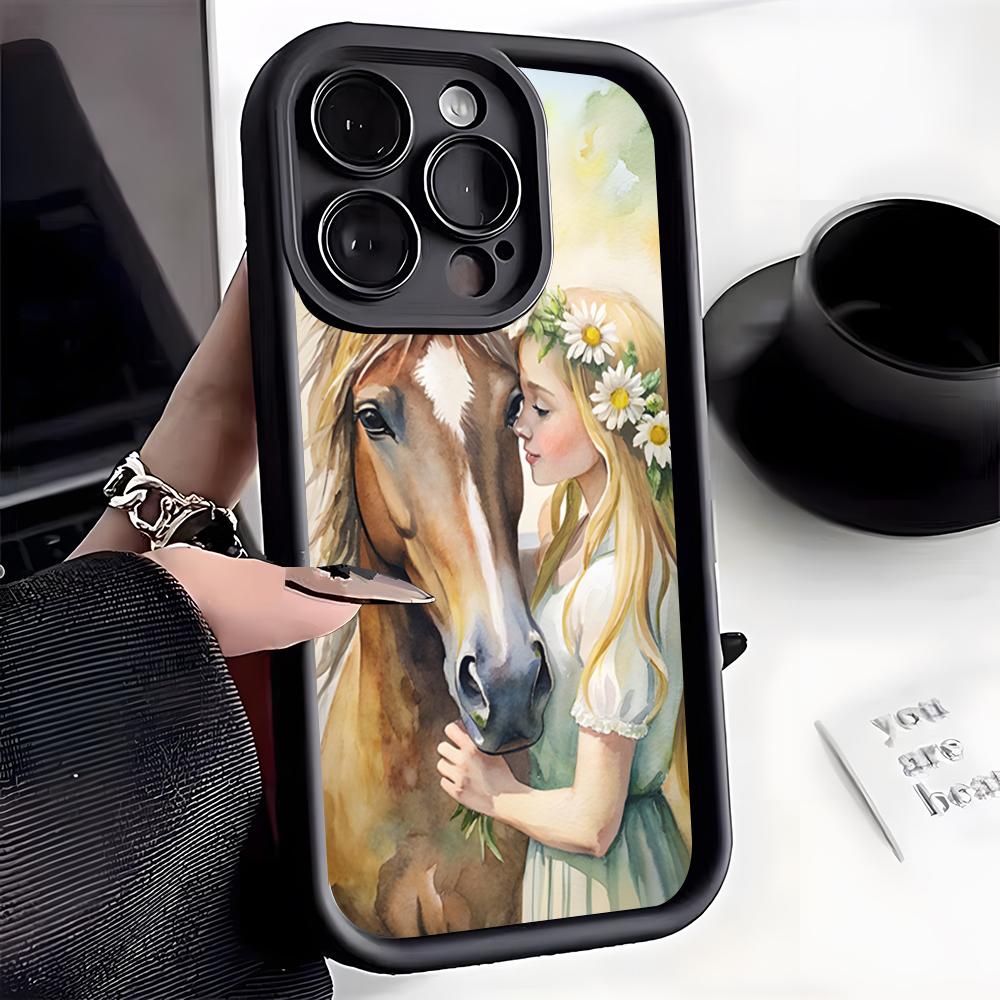 Cool Girl Riding A Horse Phone Case For IPhone 17 Pro Max 16 15 14 Pro Max IPhone 13 Pro Max 11 Plus Silicone Cover