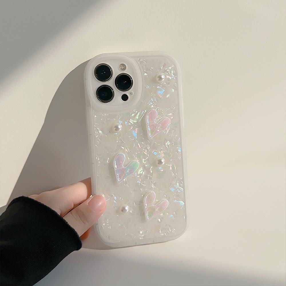 Объемный чехол Shell Three-dimensional Love 15promax для чехла для мобильного телефона IPhone для Apple 13 Простой 11 для 16 Мягкий чехол 17