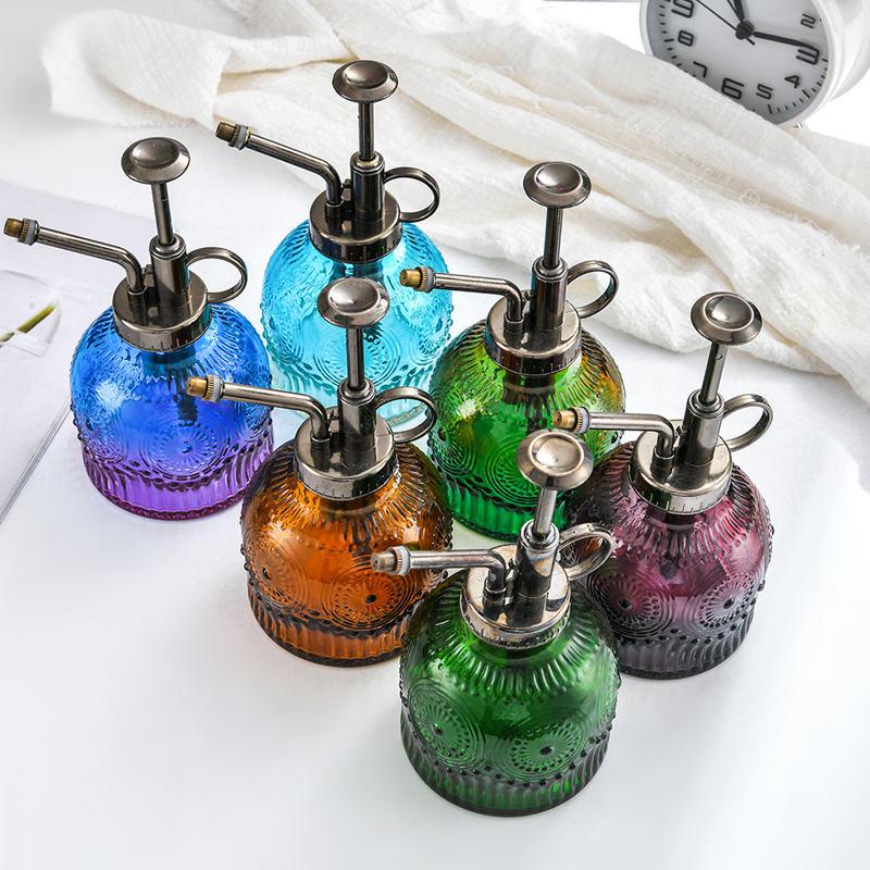 Embossed Glass Watering Sprayer for Home and Garden Decor