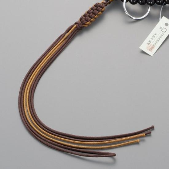 Магазин буддийских алтарей Takita Shoten Буддийские молитвенные бусы, Формальные молитвенные бусы Сото Дзен Дзен-буддизма [Для мужчин] Полированное эбеновое дерево с отделкой «Тигровый глаз»,