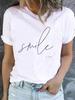 (Asian Size) T Shirt Fashion Letter Cute Trend 90s Female Graphic Casual Short Sleeve T-shirts Tee Women Print Lady Top Clothing