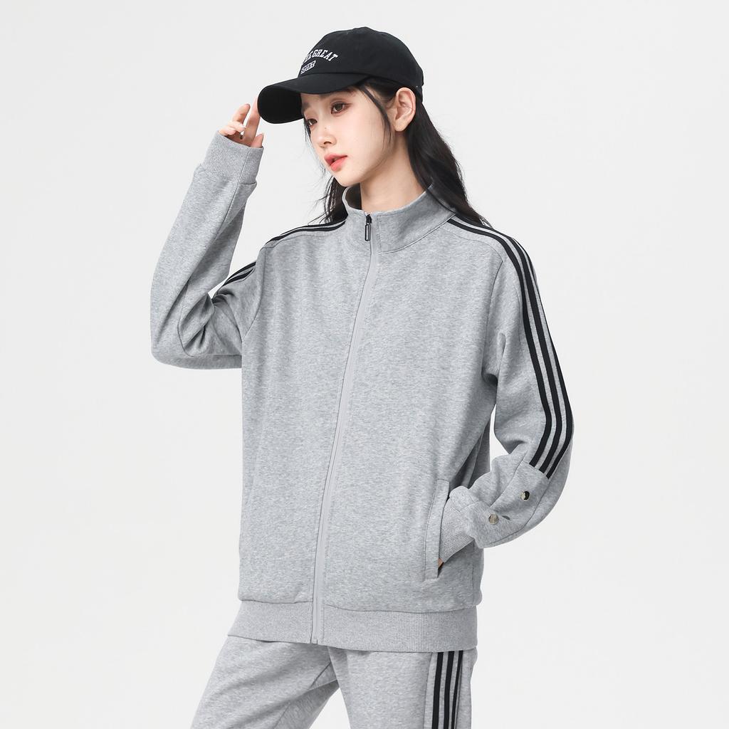 Dm Cardigan Jacket, Zipper Sweatshirt, Men's and Women's Standing Collar, Three Bar Breasted Loose Sports and Leisure Jacket