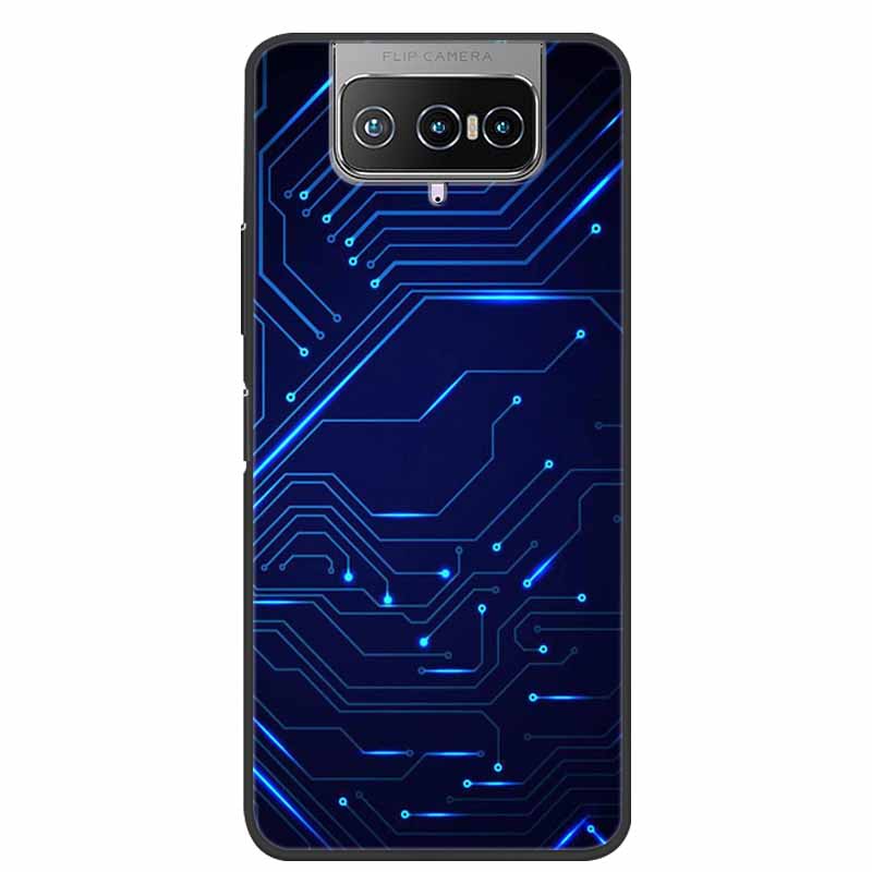 Чехол-книжка для Asus Zenfone 8 Flip Звезда Мягкий ТПУ Силиконовый Чехол для Телефона Для Zenfone8 Flip Zenfone 8 ZS590KS Задняя Крышка
