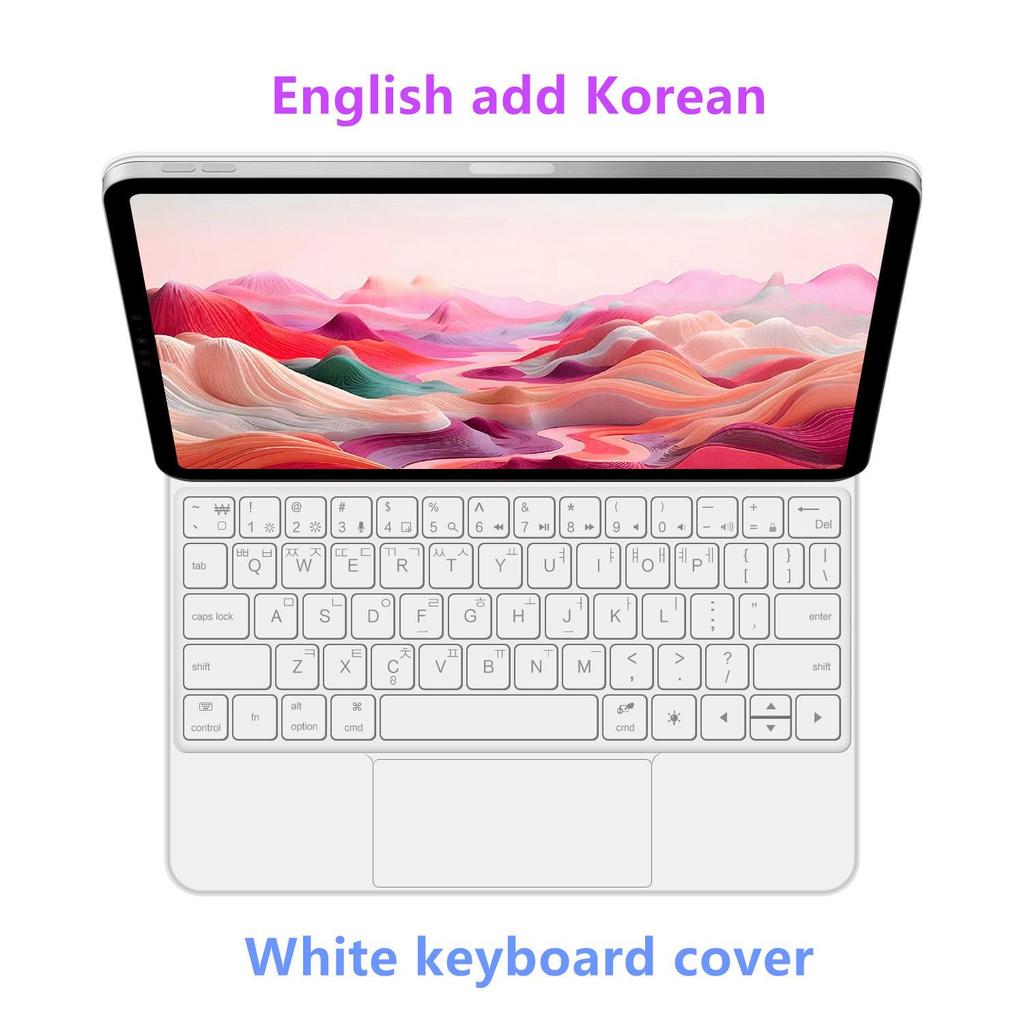 Магнитный чехол-клавиатура Bluetooth для iPad 10/11 Magic Keyboard 10,9 дюйма - Поддерживает русский, японский, корейский и немецкий языки