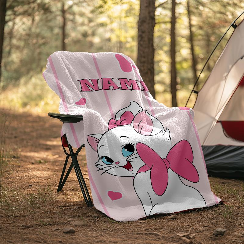 Customizable Marie Throw Blanket – Personalized Name, All-Season Cozy Snug Blanket, Machine Washable, Personalized Blanket