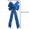Royal Blue Christmas Festival Decor: Dark Blue Burlap Ribbon Bow