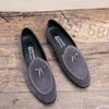 Мужская обувь весна лето новая повседневная обувь мода set foot loafers тренд мужские маленькие кожаные loafers обувь H570