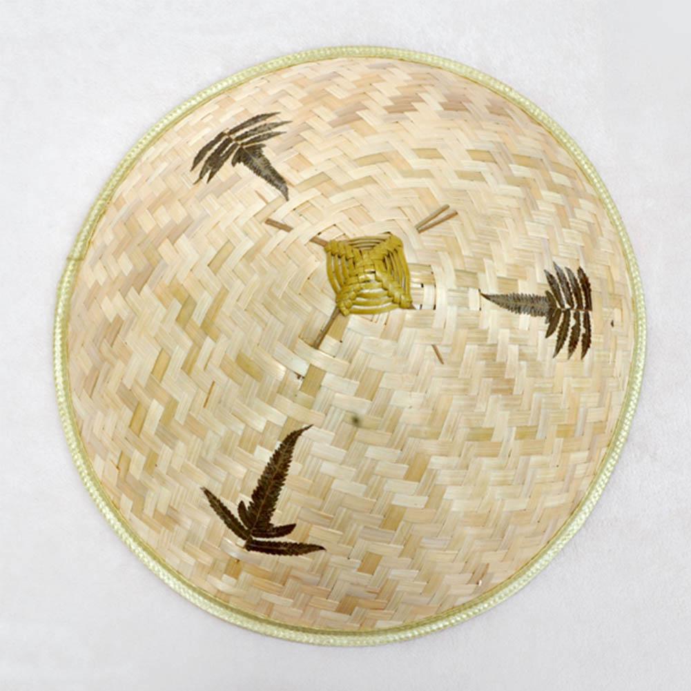 Chinese Retro Bamboo Rattan Fisherman Hat Handmade Weave Straw Bucket Hat Tourism Rain Dance Props Cone Fishing Sunshade Hat