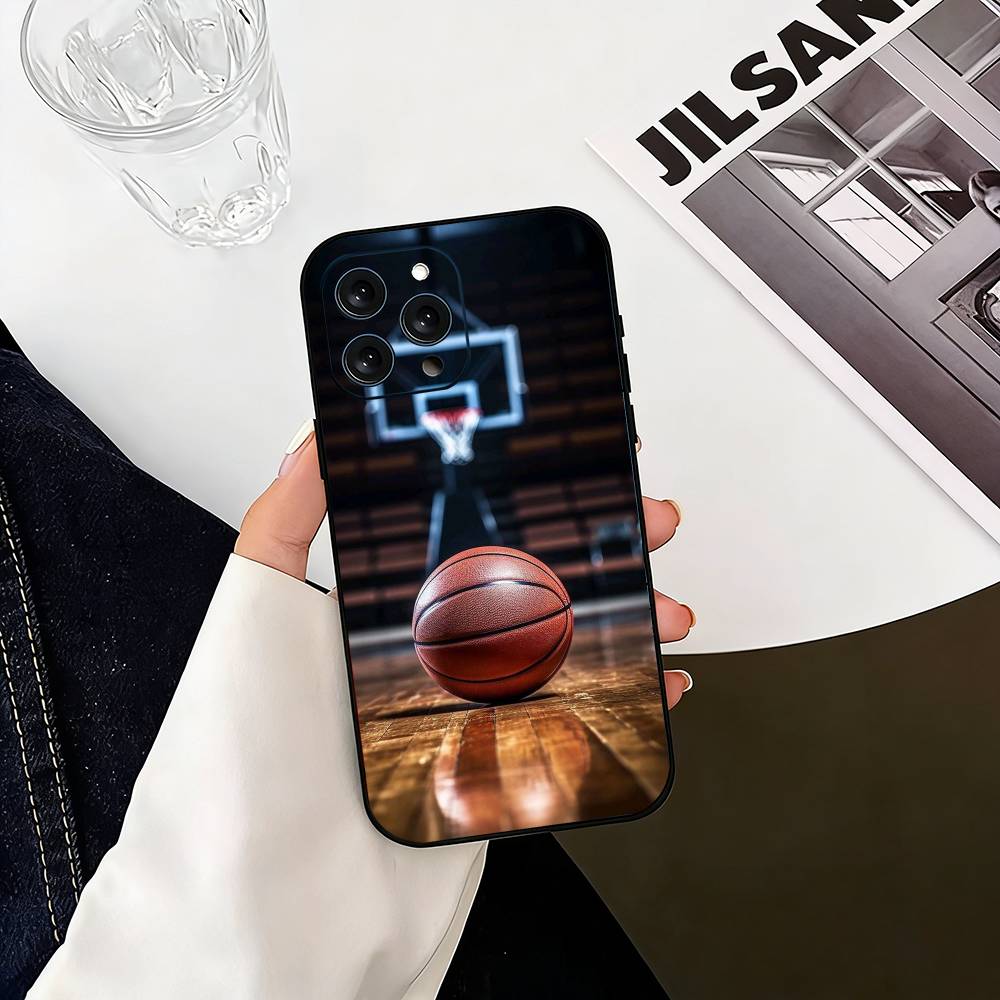 B-баскетбол D-данк Чехол для телефона для iPhone 17,16,15,14,13,12,11 Plus,Pro Max,XS,Мягкий силиконовый черный чехол