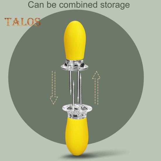 Corn Cob Holder Comfortable Grip Fruit Fork Reusable Convenient Corn On The Cob BBQ Fork Skewer Outdoor