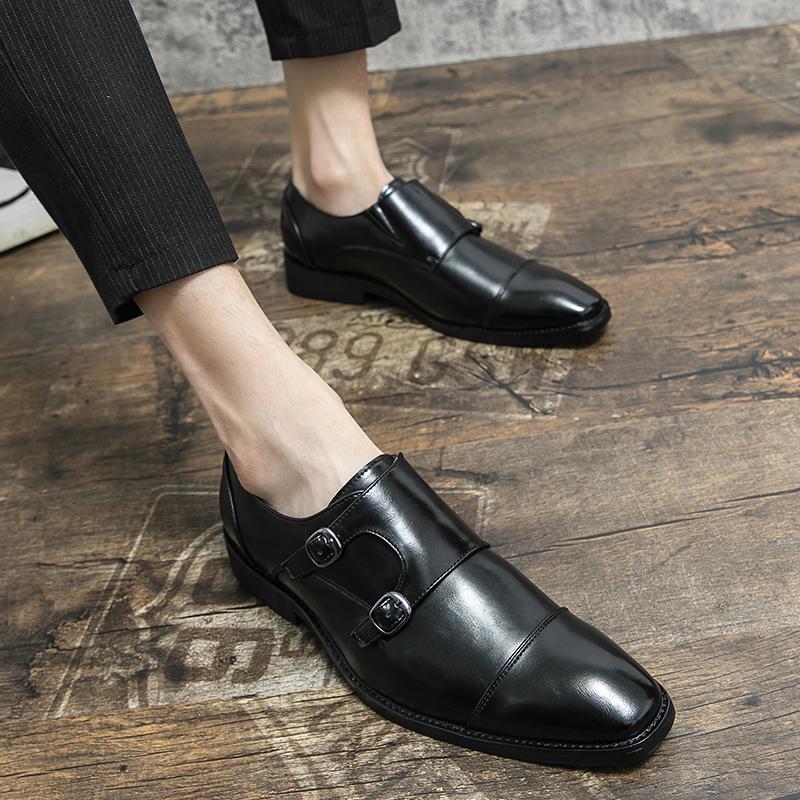 Модная деловая мужская кожаная обувь Классический джентльменский стиль Модный минимализм досуг вечеринка Формальный офис Свадебная обувь жениха Горячая