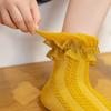 1 пара носков для малышей, однотонные удобные танцевальные носки, чулки с рюшами для домашнего использования