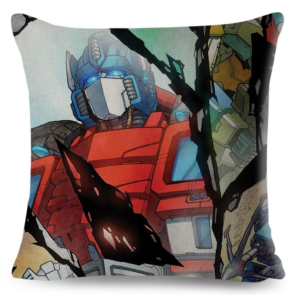 Classic Movie Pillowcase Cushion Cover for Sofa Home Car Decor Cartoon Transformation Polyester Pillow Case xcm