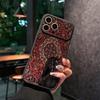 Чехол для телефона из овчины с персидским ковровым узором, подходит для iPhone 17 16 15 14 13 12 11 Pro/Max/Plus, противоударный
