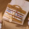 Bohemia Multilayer Rice Beaded Shell Tassel Bracelets For Women Men Ethnic Colorful Crystal Beads Bangle Summer Vacation Jewelry