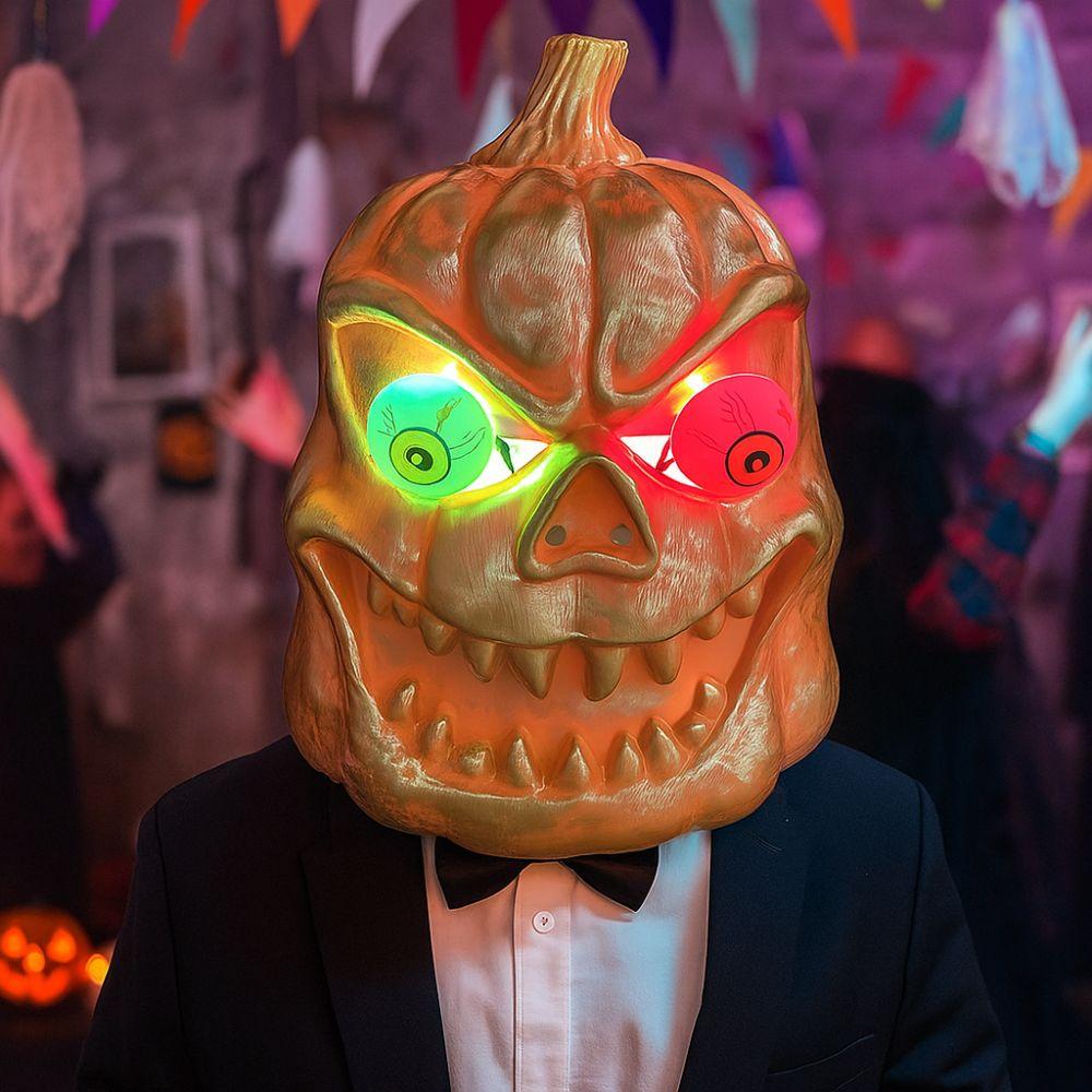 Orange Halloween Pumpkin Mask Novelty Style Pumpkin Headwear Pumpkin Headgear Cosplay Dress Up