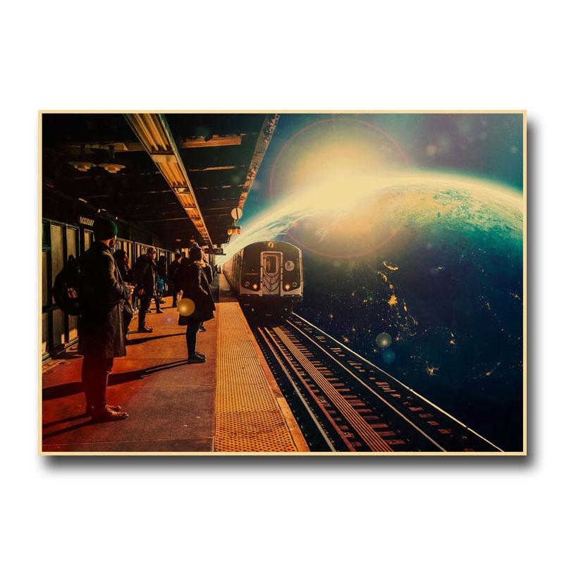 Vintage Astronaut Space Dreaming Poster Fantasy Flower NIght Wall Art Home Decoration Kawaii Room Decor Quality Canvas Posters