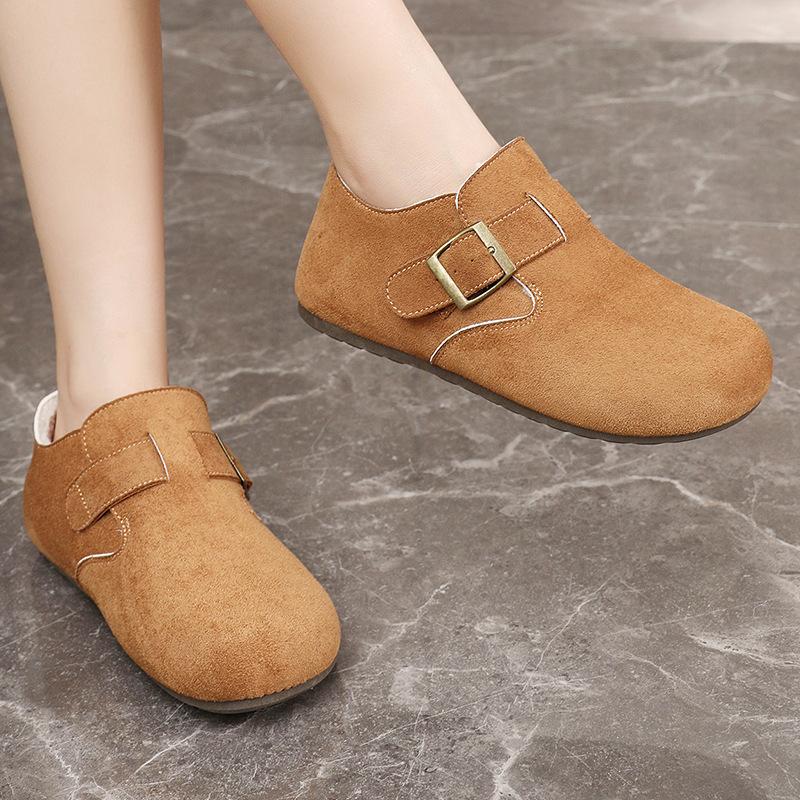 RD Birkenstocks на плоской подошве, плюшевые теплые шерстяные хлопковые туфли, новые осенне-зимние ботинки-шапки