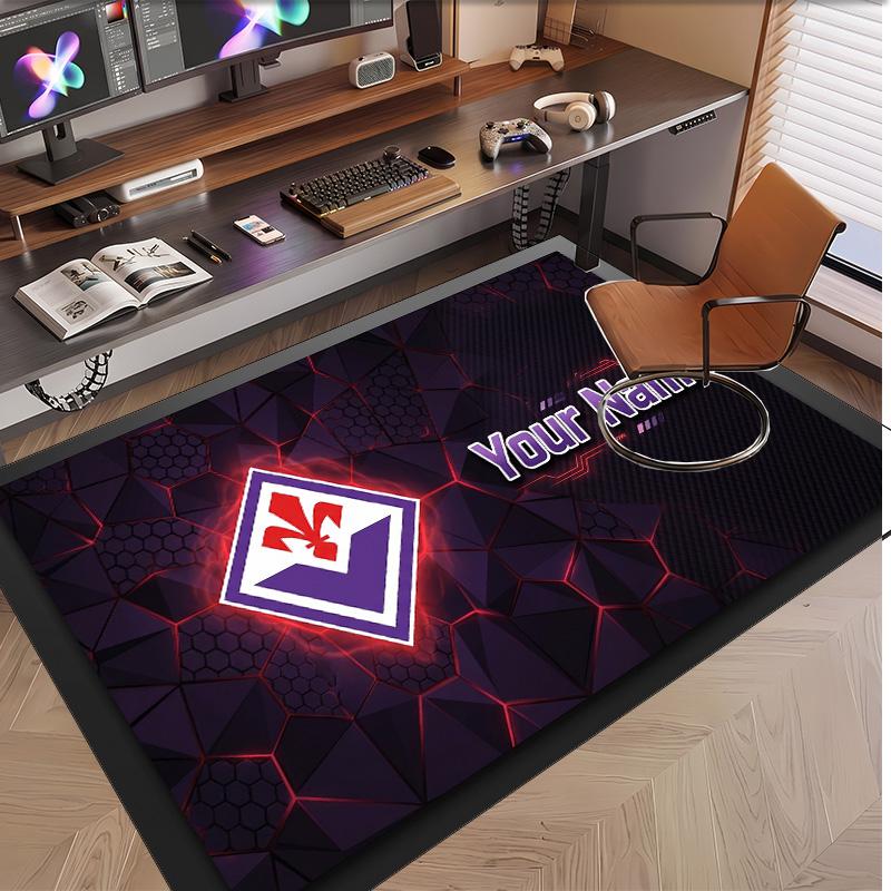 Personalized Crystal Velvet Carpet Fiorentina FC Pattern Non Slip Floor Rug
