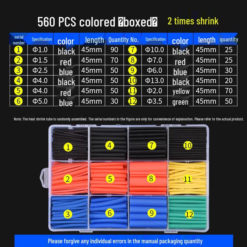 Colored Heat Shrink Tubing for Wire Insulation and Protection