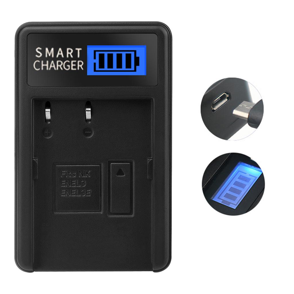 ЖК-дисплей USB Зарядное устройство-замена для EN-EL3 для D100 D100 зеркальный D200 D300 D300s D50 D70 D70s D80 D90 DSLR D700 Камеры Аккумуляторы