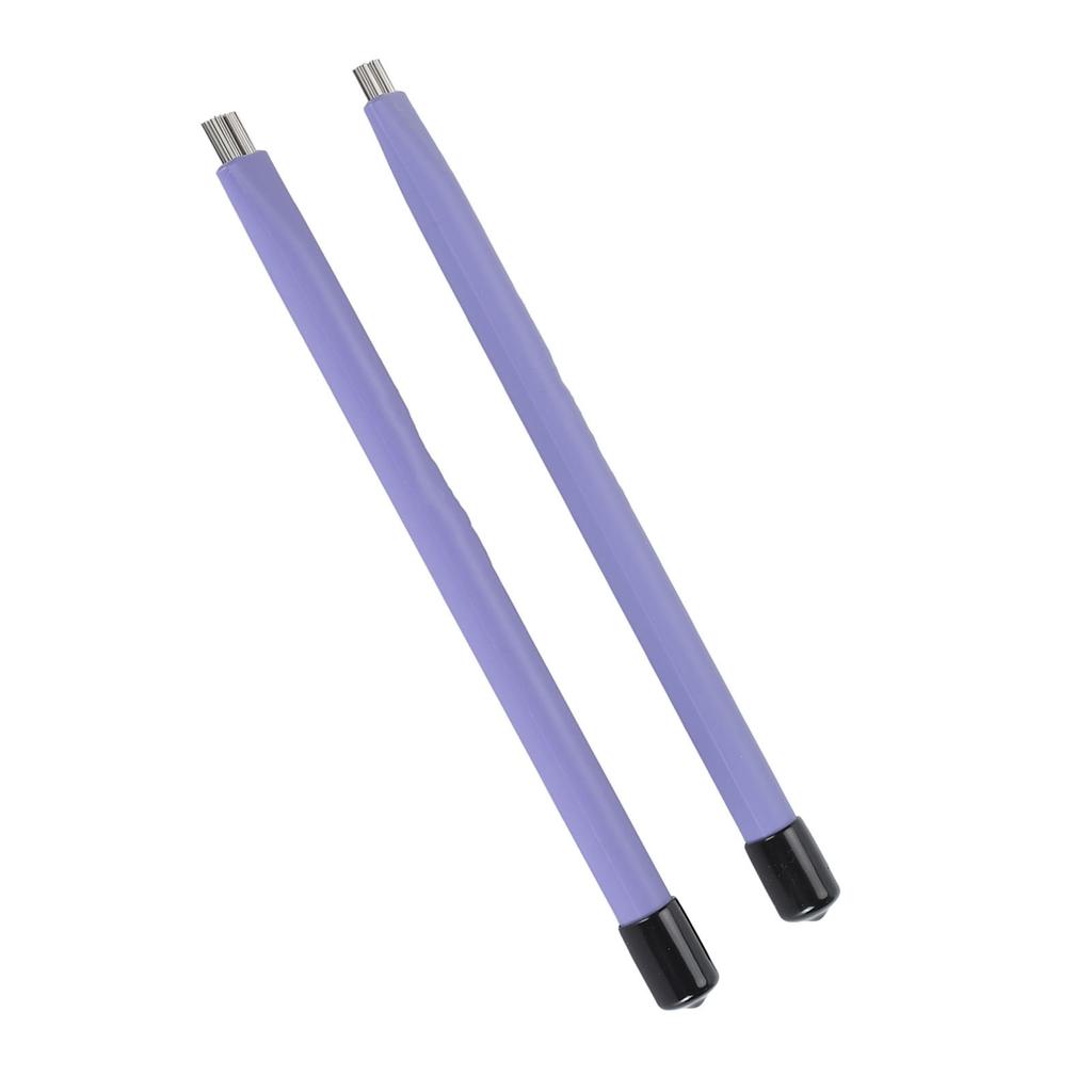 2 Pcs Drum Brush Retractable Steel Wire Rubber Handle Jazz Drum Brushes for Performance Purple